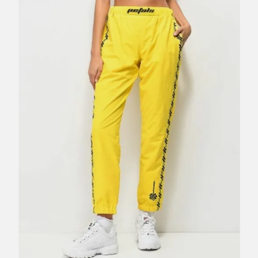 Petals by Petals and Peacocks Yellow Jogger-tracksuit Pants